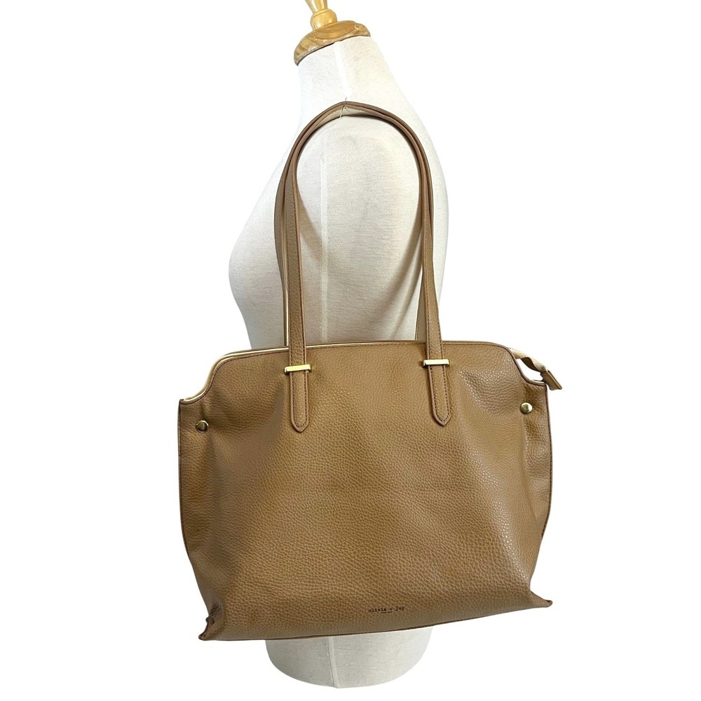 Olivia + Joy Tote Bag Purse Work Travel Shoulder Bag Faux Leather